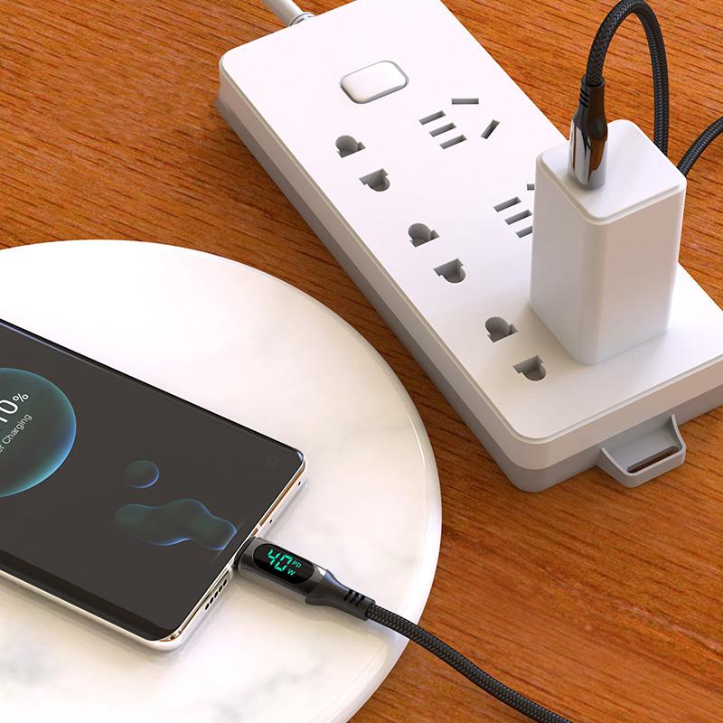 PowerDisplay PD Cable (6ft) - USB-C to USB-C (100W) - Hot Pepper Ghost Cable