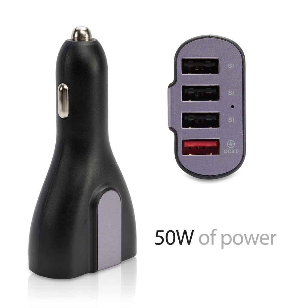 Garmin Edge 1030 Quad-Port 50W Car Charger with QuickCharge