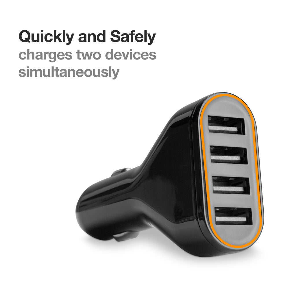 Quad-Port 50W Car Charger with QuickCharge - Jitterbug Smart2 Car Charger