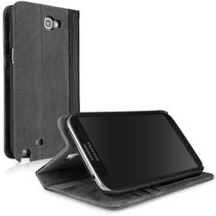 Classic Book Case - Slate Grey - Samsung Galaxy Note 2 Case