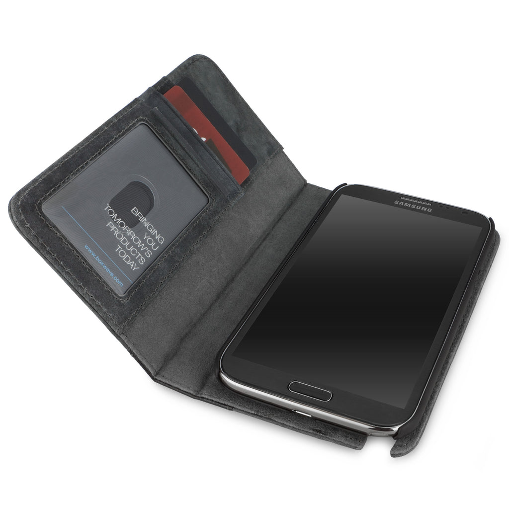 Classic Book Case - Slate Grey - Samsung Galaxy Note 2 Case