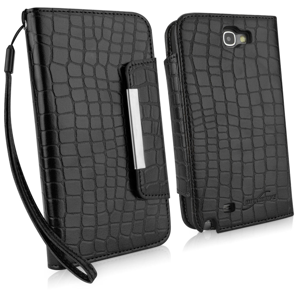 Crocodile Leather Clutch Galaxy Note 2 Case