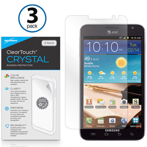 ClearTouch Crystal (3-Pack) - AT&T Samsung Galaxy Note (Samsung SGH-i717) Screen Protector