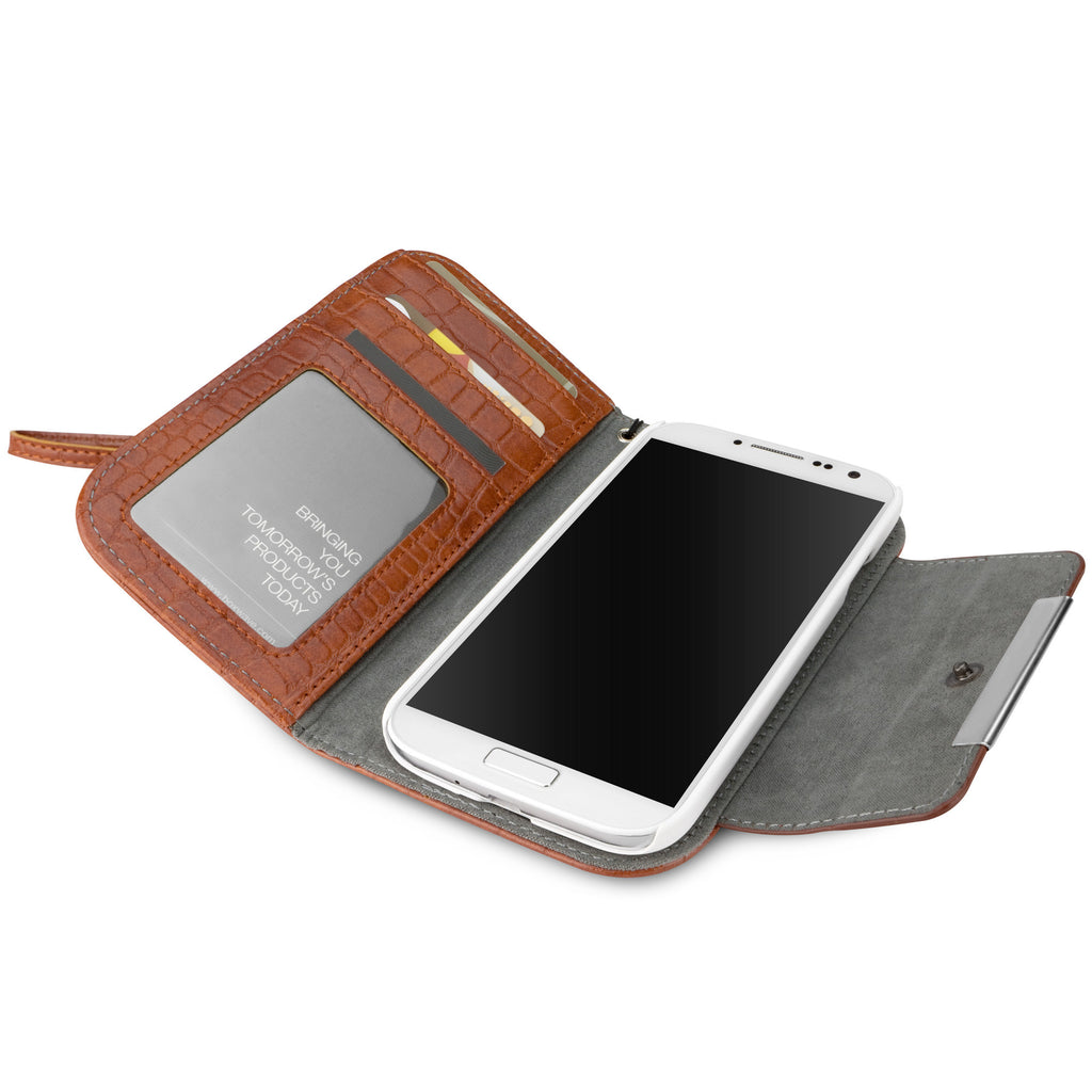 Crocodile Leather Clutch Case - Samsung Galaxy S4 Case