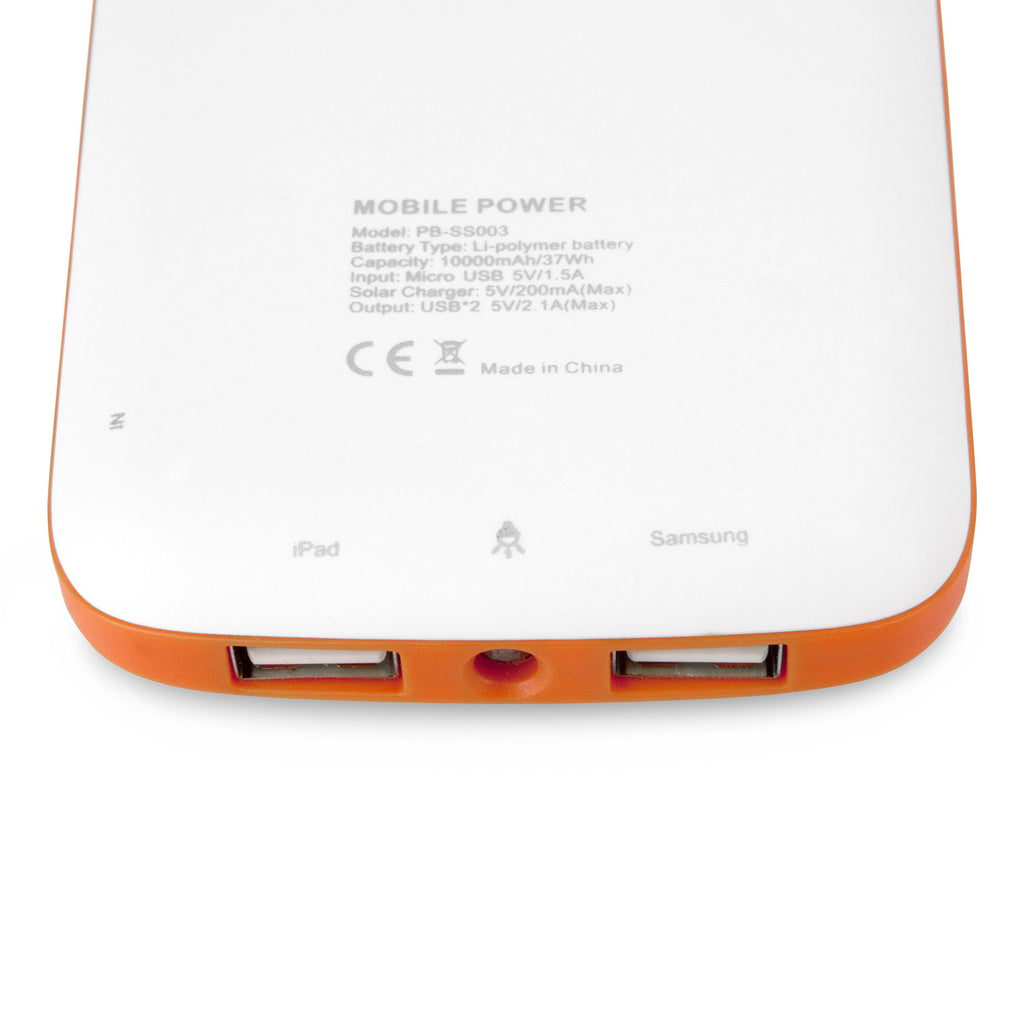 Solar Rejuva PowerPack (10000mAh) - Motorola DROID XYBOARD 10.1 Battery