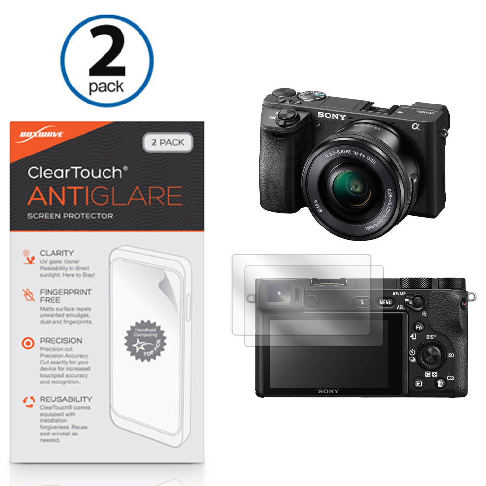 ClearTouch Anti-Glare (2-Pack) - Sony Alpha a6500 Screen Protector