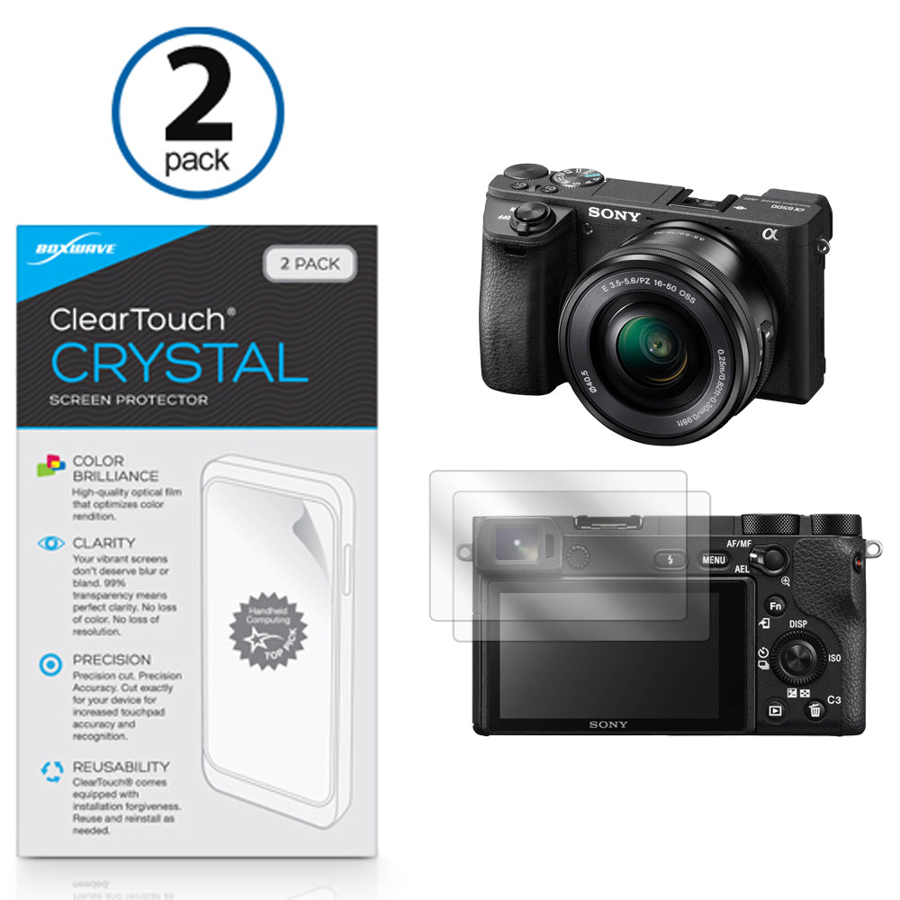 ClearTouch Crystal (2-Pack) - Sony Alpha a6500 Screen Protector