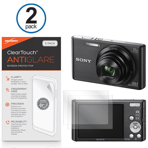 ClearTouch Anti-Glare (2-Pack) - Sony Cybershot DSC-W830 Screen Protector