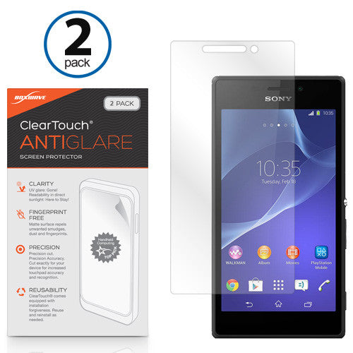 ClearTouch Anti-Glare (2-Pack) - Sony Xperia M2 Screen Protector