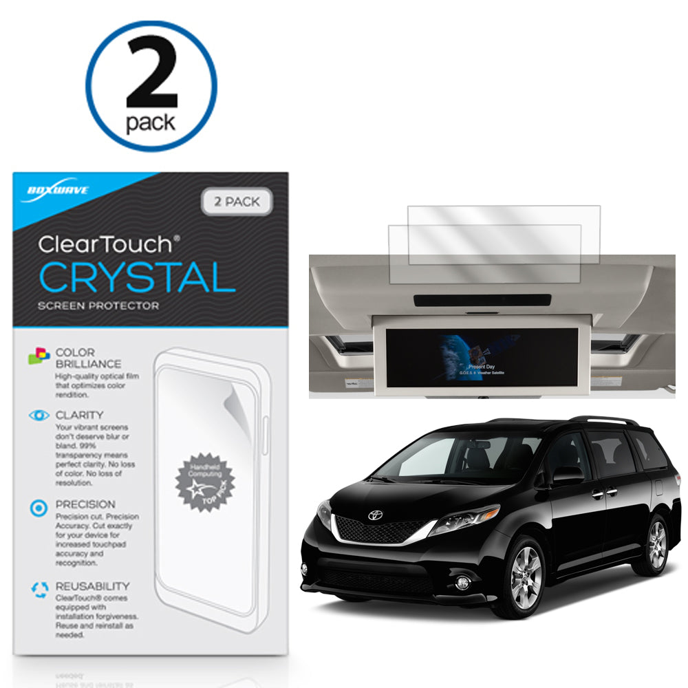 ClearTouch Crystal (2-Pack) - Toyota 2017 Sienna (16.4 in Rear Display) Screen Protector