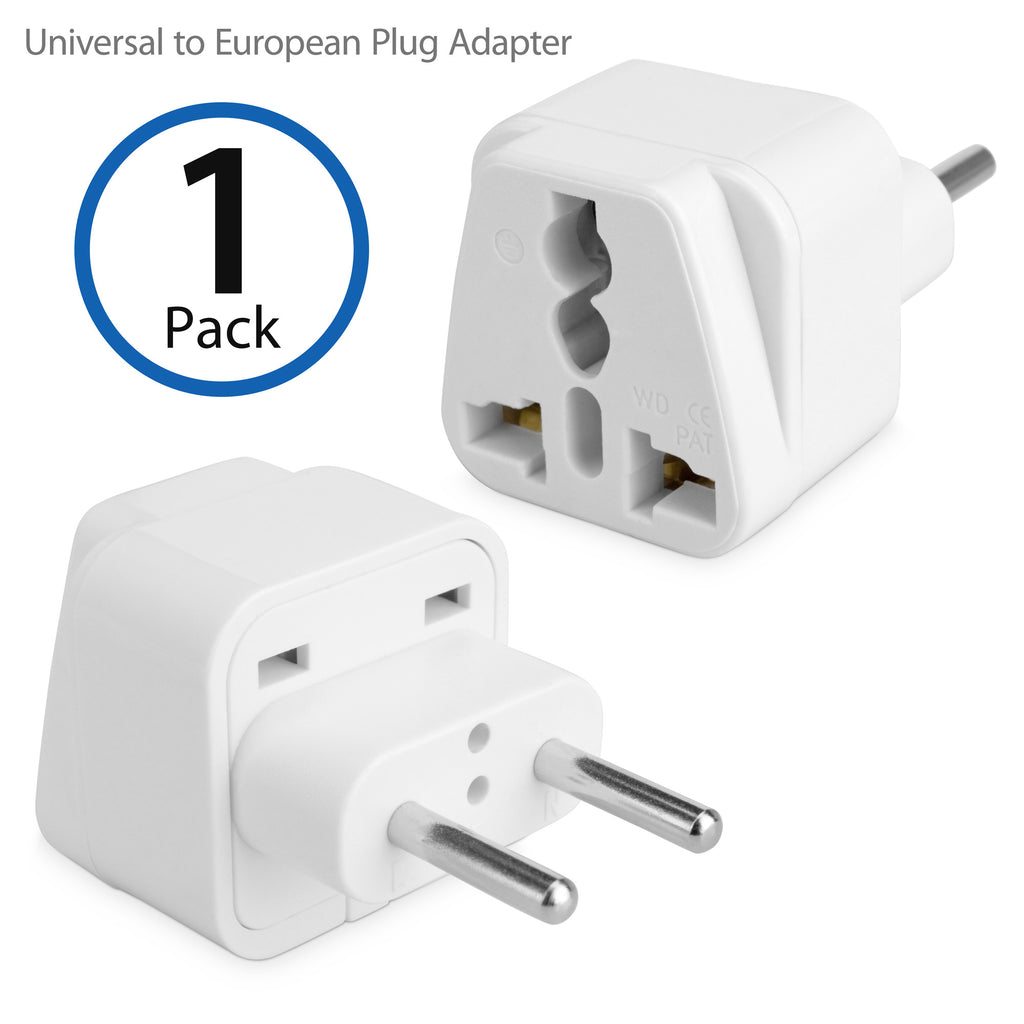 Universal to European Outlet Plug Adapter