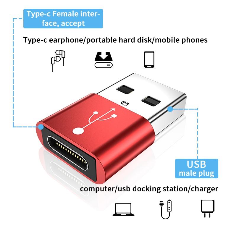 USB-A to C PortChanger (5-Pack) - Samsung Galaxy A10e Adapter