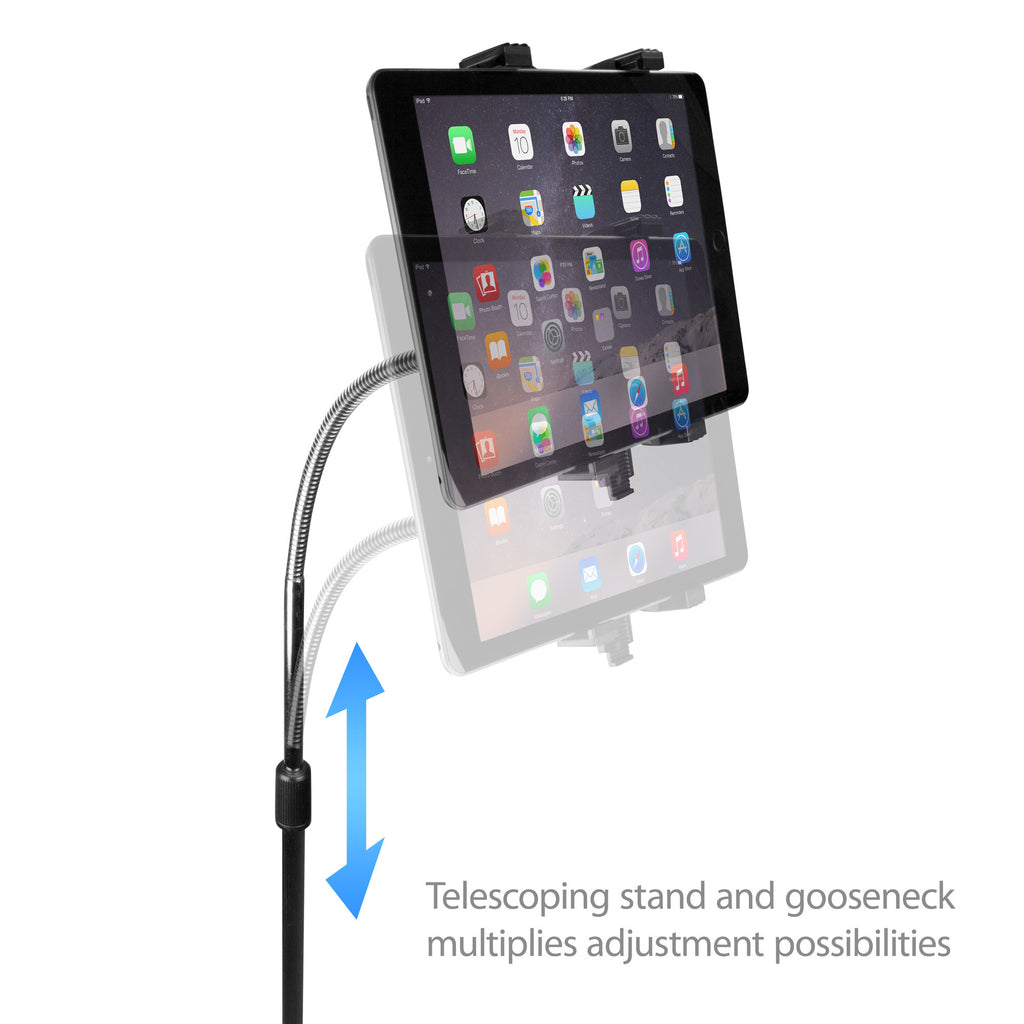 Vantage Tablet Mount Floor Stand - Gooseneck - Apple iPad Stand and Mount