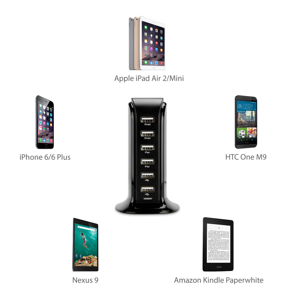 WeShare PowerPort - 6-Port - Samsung Galaxy S3 Charger